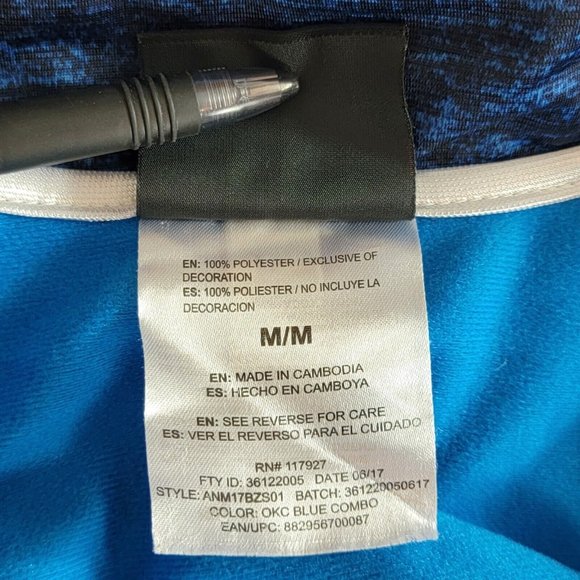 And1 Jacket Mens Medium Blue Logo Long Sleeve Full Zip Knit Track - Picture 13 of 14